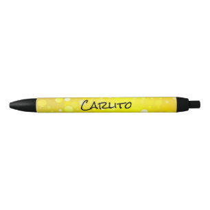 Noir Cercles Jaunes Noirs Stylo Encre Texte