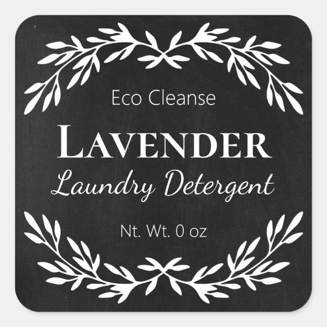 Noir Chalkboard Lave-linge Étiquettes (Devant)