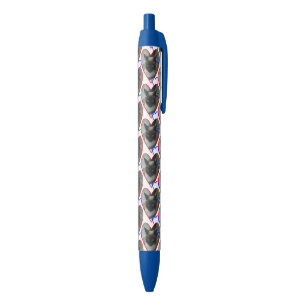 Noir Chat siamois au stylo Motif