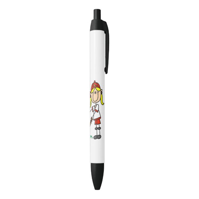 Noir Chiffre base-ball de bâton de fille au stylo de (Bas (Vertical))
