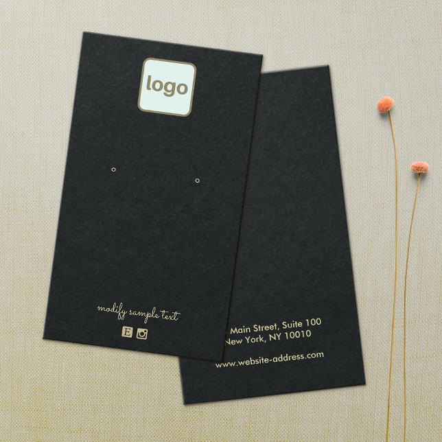 Noir clair Ajouter votre logo Écran d'oreille (Créateur téléchargé)