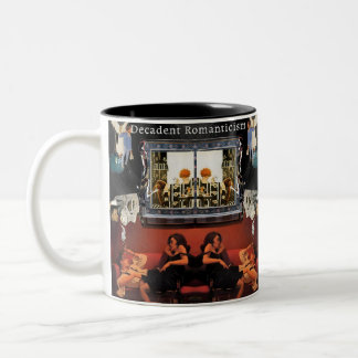 Noir Collage Mug –Dialogue Over Coffee