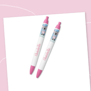 Noir Cute Koala Oear Kid Stylo personnalisé