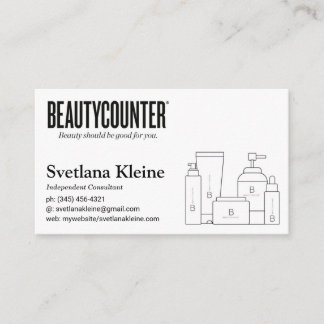 Noir de cartes de visite de Beautycounter