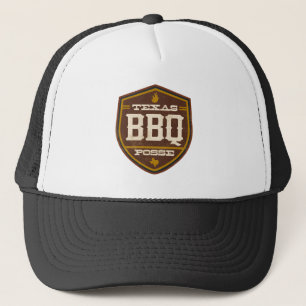 Noir de casquette de camionneur - bande de BBQ du