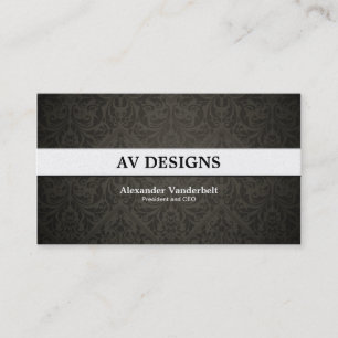 Noir de la meilleure qualité de damassé et carte