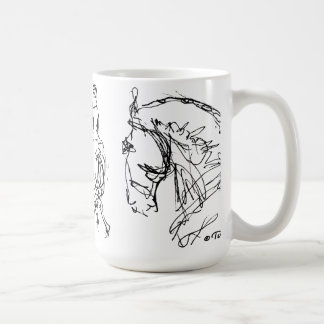 Noir de tasse de chevaux de dressage