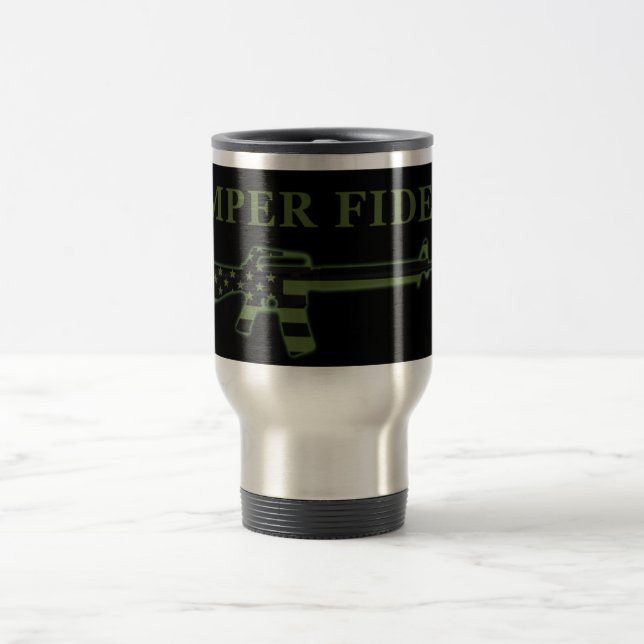 Noir de tasse de voyage de Semper Fidelis M16 (Centre)