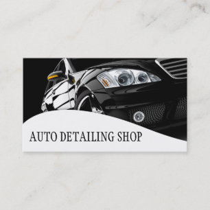 NOIR DÉTAIL AUTO DÉTAIL CARTE DE VISITE DE RÉPARAT