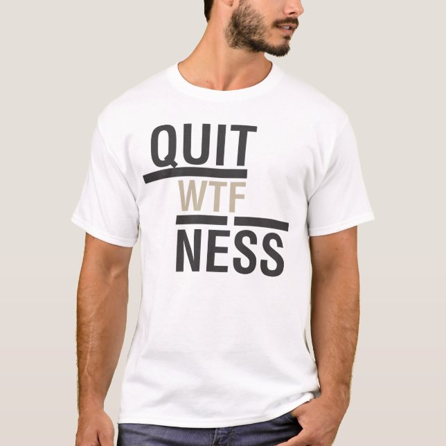 Noir du T-shirt 2 de Quitness (Devant)