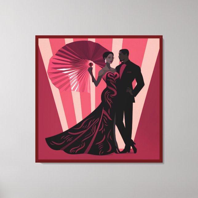 NOIR ELEGANCE-RED #1 LEINWANDDRUCK (Vorderseite)