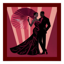 NOIR ELEGANCE-RED #1 POSTER