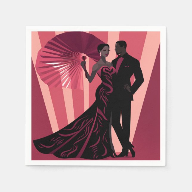 NOIR ELEGANCE-RED #1 SERVIETTE (Vorderseite)