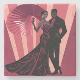 NOIR ELEGANCE-RED #1 STEINUNTERSETZER