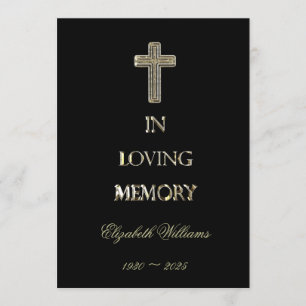 Noir élégant et or de Merci funèbre