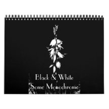 Noir et blanc Calendrier monochrome