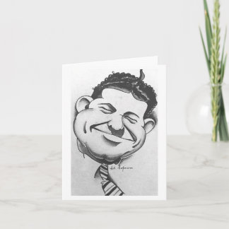 Noir et blanc, Carte Homme souriant, intérieur vie