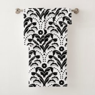 Noir et blanc Damask des années 1930