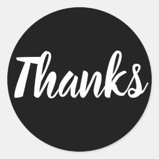 Noir et blanc merci simple autocollant d'entrepris