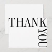 Noir et Blanc Moderne Grand Texte Merci Note
