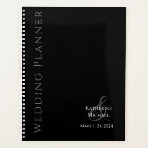 Noir et blanc moderne Mariage-planificateur