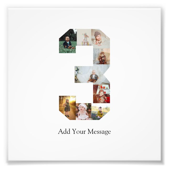 Noir et blanc Numéro 3 Collage photo (Devant)