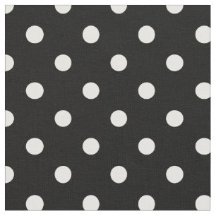 Noir et blanc pointille le tissu de  