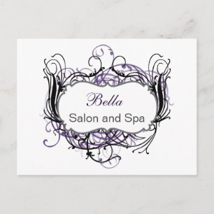 noir et blanc pourpre Chic Business Merci Cartes