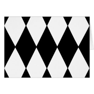 Noir et blanc Retro À damiers Motif Diamant