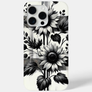 Noir et blanc Tournesol Plaid iPhone & coque ipad