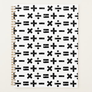 Noir et blanc Tous les symboles mathématiques Lino