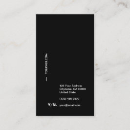 Noir et carte de visite de verticale de