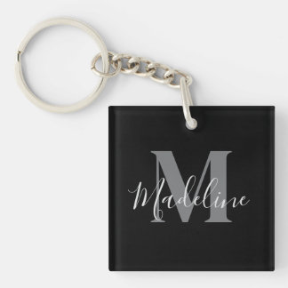 Noir et gris monogramme élégant