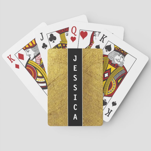 Noir et Or Nom Classic Cartes de Jeu (dos)