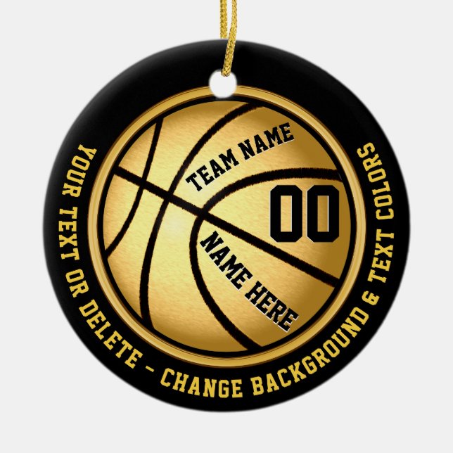Noir et ornement de basket-ball d'or ou vos (Devant)