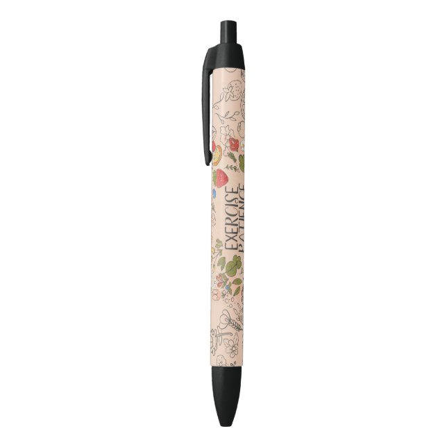 Noir Exercice Patience Stylo à encre noire (6 pack) (Haut (Vertical))