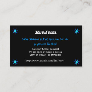 Noir fait sur commande de cartes de visite avec