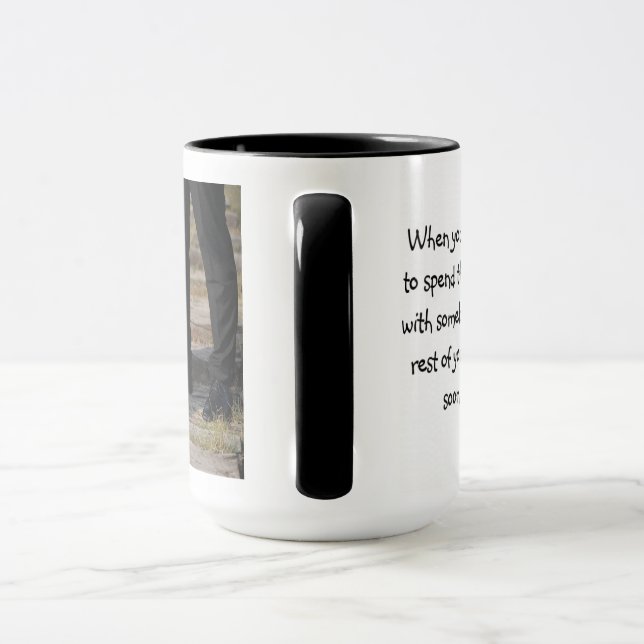 Noir fait sur commande tasse Love1 de sonnerie de (Poignée)