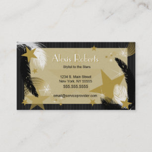 Noir fascinant et carte de visite d'or