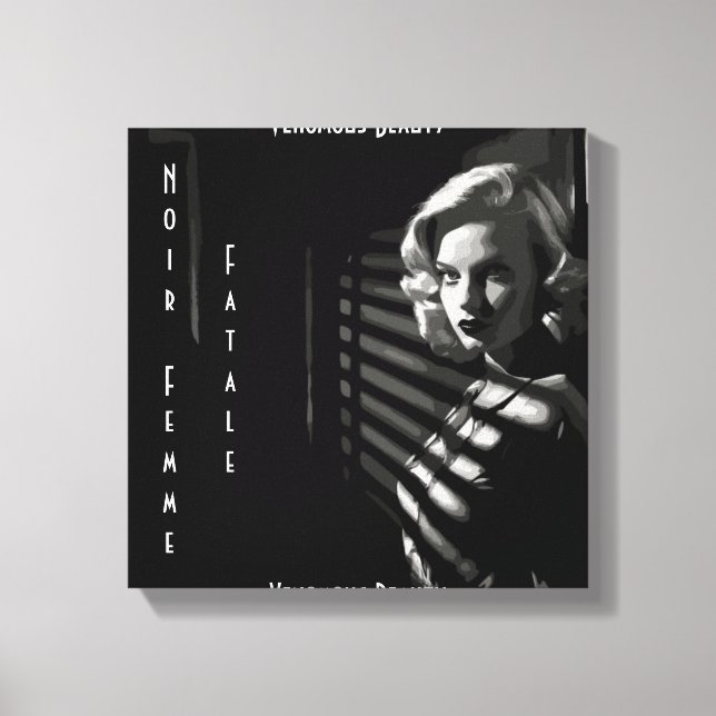 Noir Femme Fatale Leinwanddruck (Vorderseite)