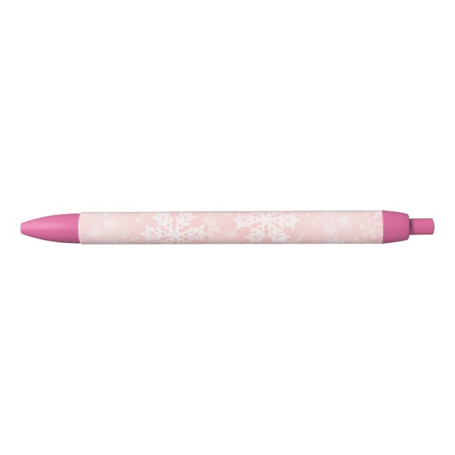 Noir Flocons de neige écrivant le stylo (Devant)