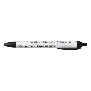 Noir Formulaire d'entreprise fiscale 1040 Client, stylo