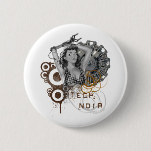 Noir Freifrau steampunk Masse der Technologie Button