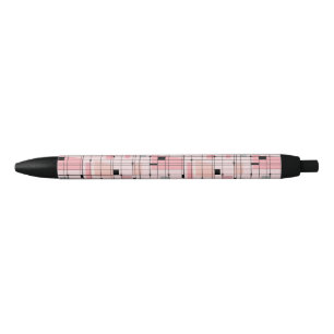 Noir Grille rose rétro et stylo Starburst