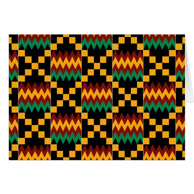 Noir horizontal, Vert, Rouge, Tissu Kente Jaune (Devant horizontal)