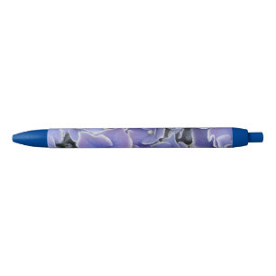 Noir Hortensia bleu avec le stylo blanc d'équilibre de