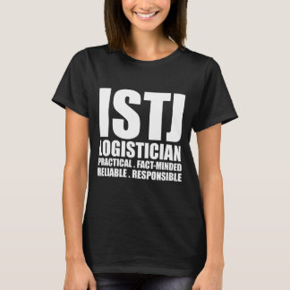 Noir introverti de T-shirt de logisticien d'ISTJ