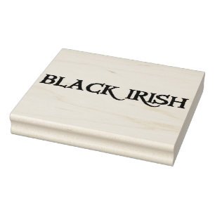 Noir irlandais rectangle grand tampon en caoutchou
