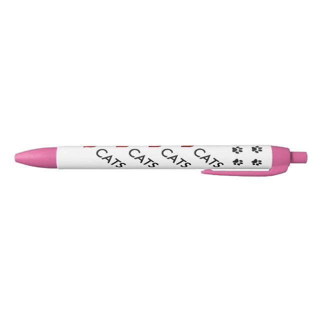 Noir J'aime le stylo de chats (Bas)