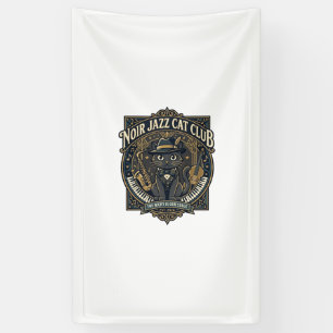 Noir Jazz Katze Katzen-Vater-Geschenkidee - Noir J Banner
